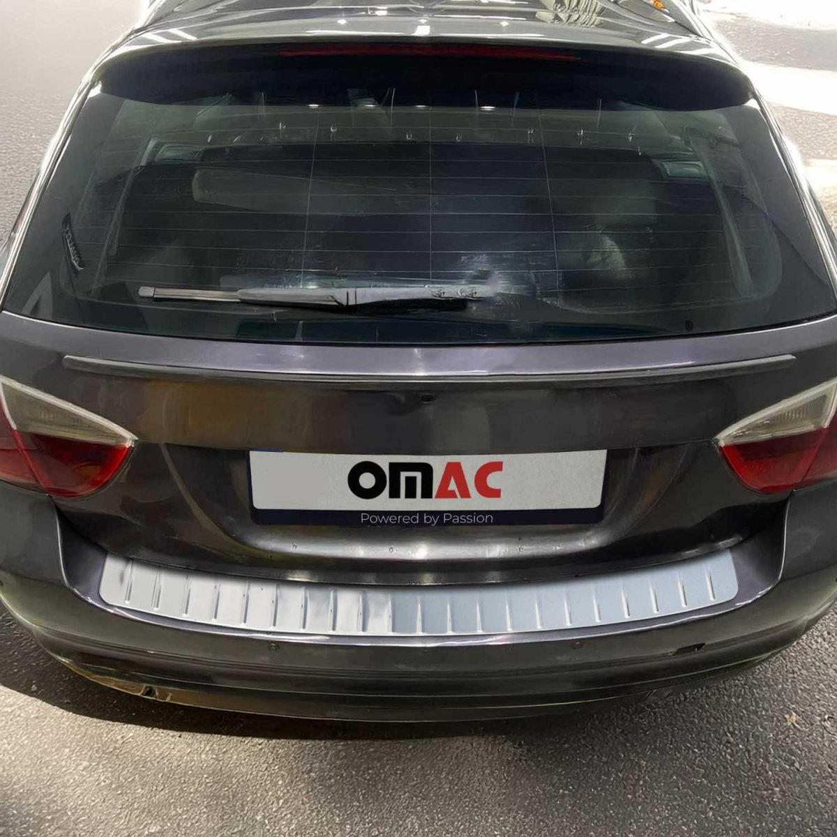 Volkswagen Golf Rear Bumper Sill Cover - Omac - S.Steel - Gloss Silver - '98-'06